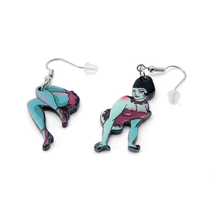 Vintage Zombie Girl Earrings