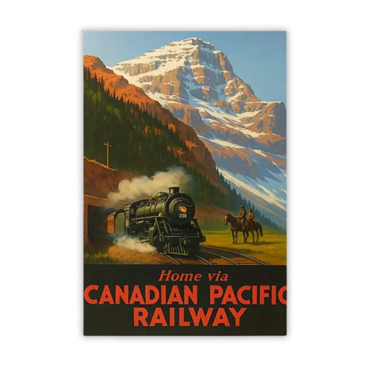 Vintage Canadian Pacific Railway Ad | Canvas Art Print