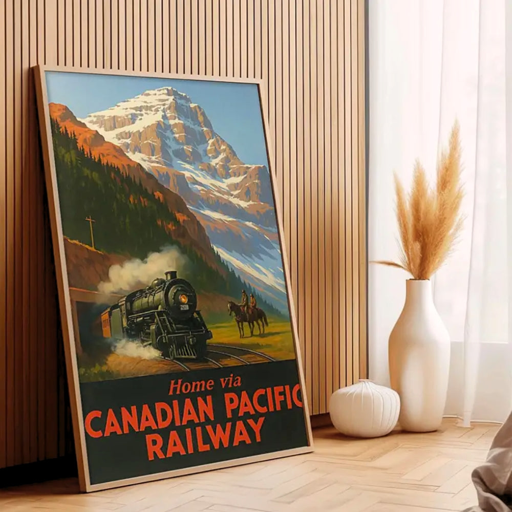 Vintage Canadian Pacific Railway Ad | Canvas Art Print