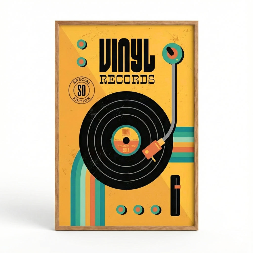 Disques vinyles rétro | Impression sur toile