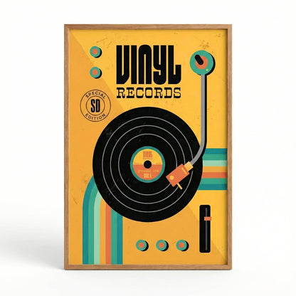 Disques vinyles rétro | Impression sur toile
