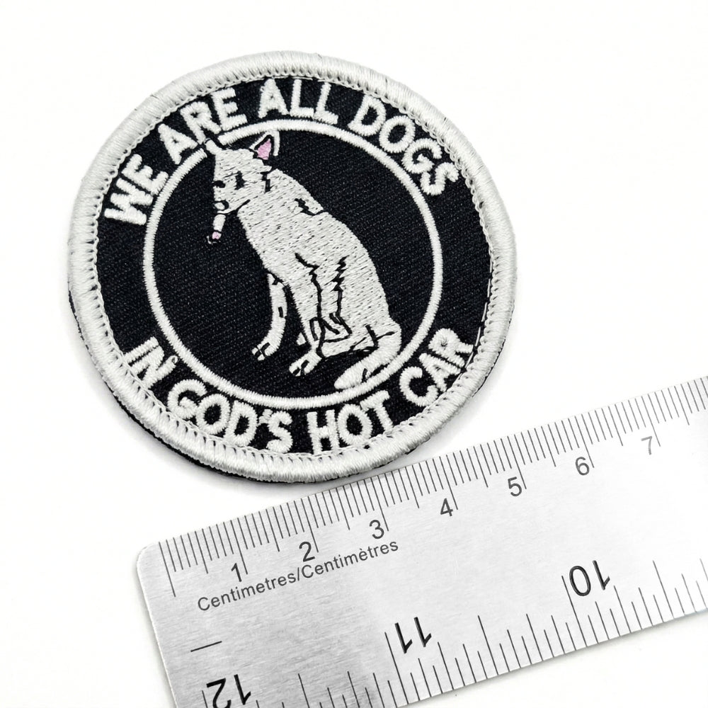 We Are All Dogs In God's Hot Car | Embroidered Patch