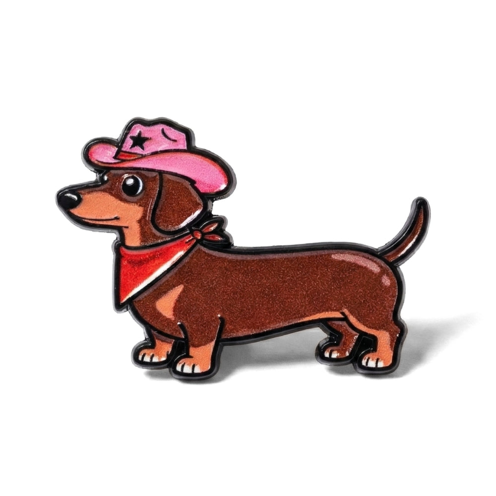 Weiner Dog Pink Country Western | Collectible Pin