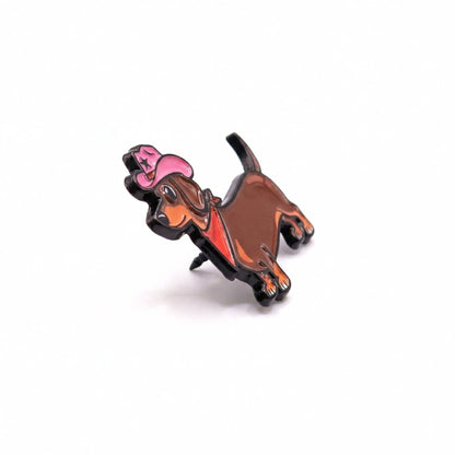 Weiner Dog Pink Country Western | Collectible Pin