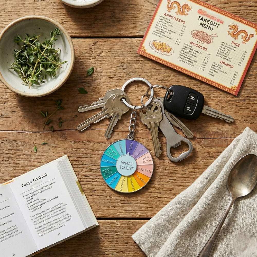 What to Eat Decision Wheel Spinner | Keychain
