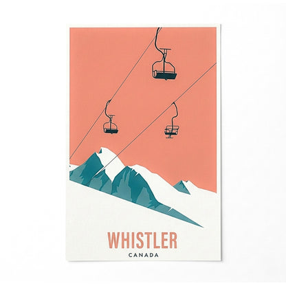 Ski Whistler Chair Lift | Canvas Art Print
