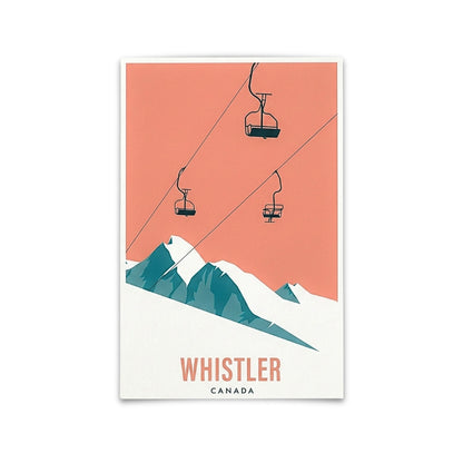 Ski Whistler Chair Lift | Canvas Art Print