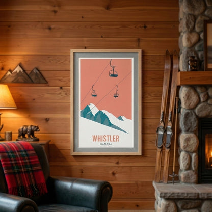 Ski Whistler Chair Lift | Canvas Art Print