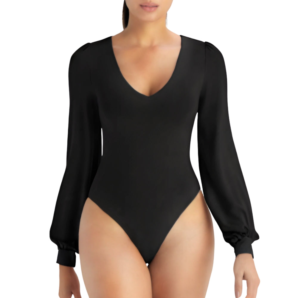 Women's V Neck Bodysuit [M]