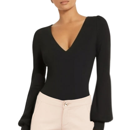 Women's V Neck Bodysuit [M]