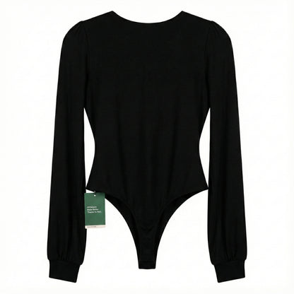 Women's [M] Flowy Sleeve V Neck Bodysuit | Halara