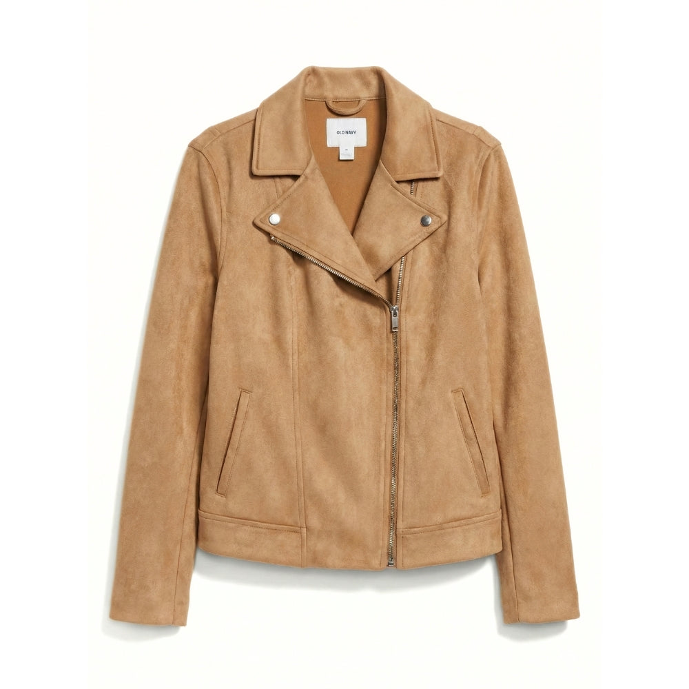 Blouson motard femme [M] en maille suédée | Old Navy