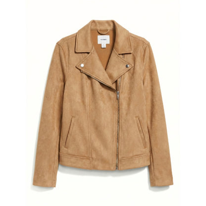 Blouson motard femme [M] en maille suédée | Old Navy