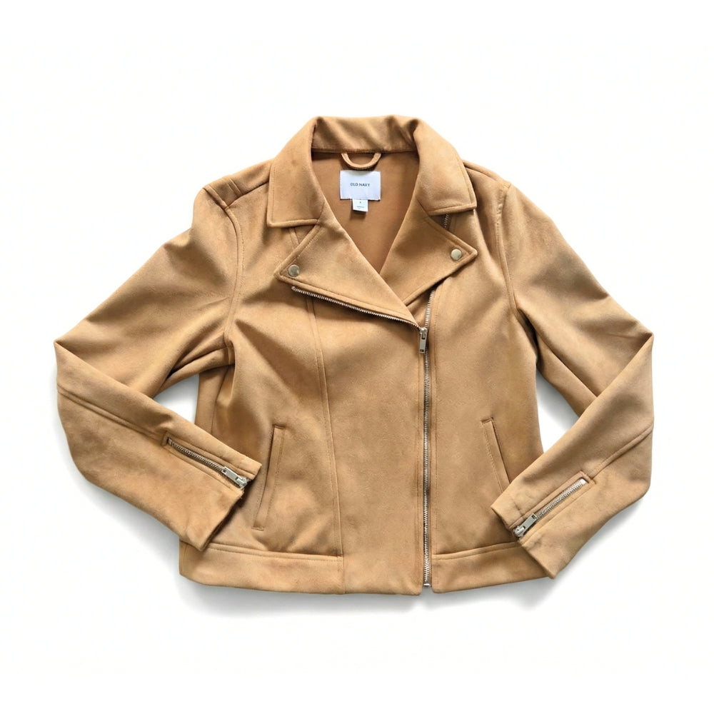 Blouson motard femme [M] en maille suédée | Old Navy