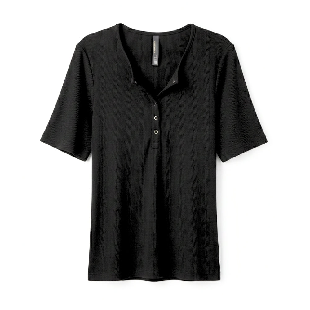 Women's [S/M] Tencel Modal Ribbed Henley Tee | Mondetta