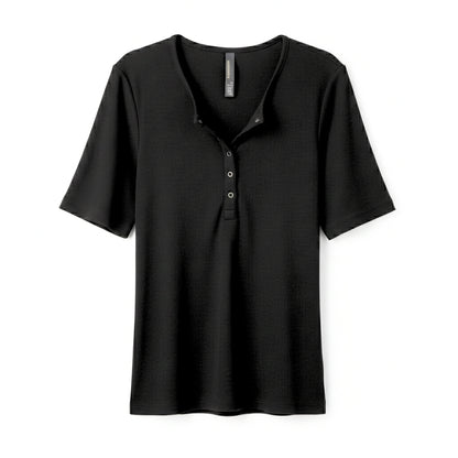 Women's [S/M] Tencel Modal Ribbed Henley Tee | Mondetta