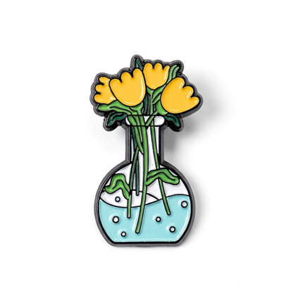 Yellow Tulips in a Vase | Collectible Pin