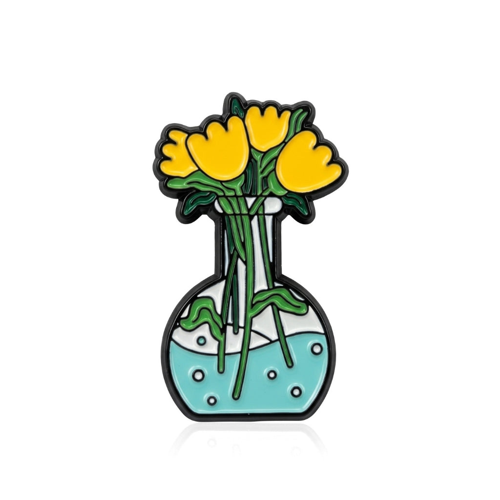 Yellow Tulips in a Vase | Collectible Pin