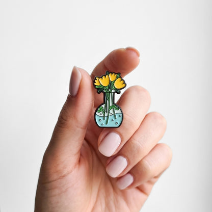Yellow Tulips in a Vase | Collectible Pin