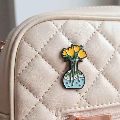Yellow Tulips in a Vase | Collectible Pin