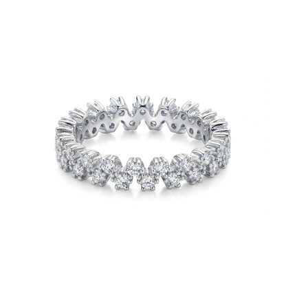 Zig-Zag Zirconia Band | Ring [Size 5]