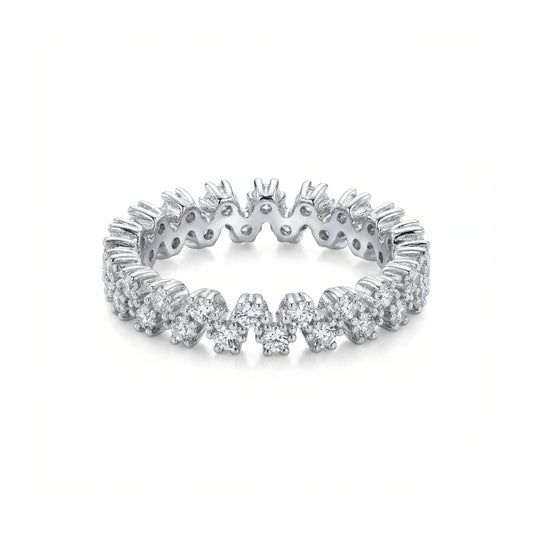 Zig-Zag Zirconia Band | Ring [Size 5]