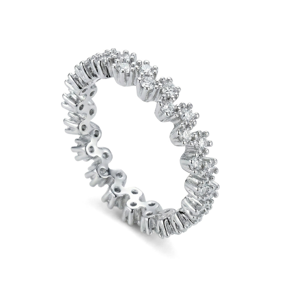 Zig-Zag Zirconia Band | Ring [Size 5]