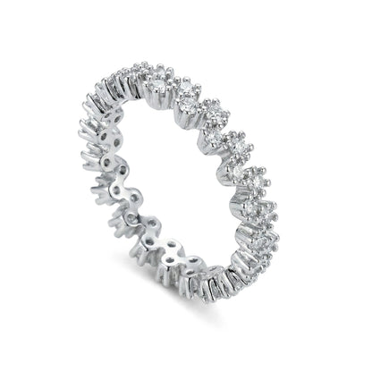 Zig-Zag Zirconia Band | Ring [Size 5]