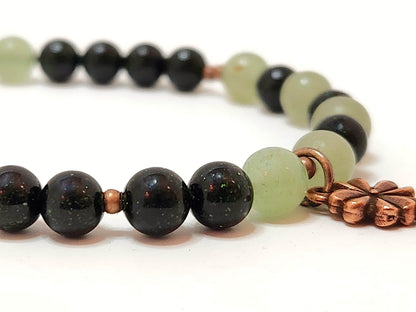 "Luck"🍀Morse Code Gemstone | Bracelet