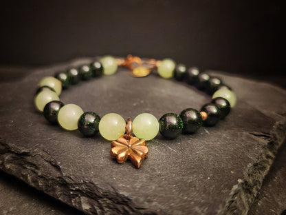 "Luck"🍀Morse Code Gemstone | Bracelet