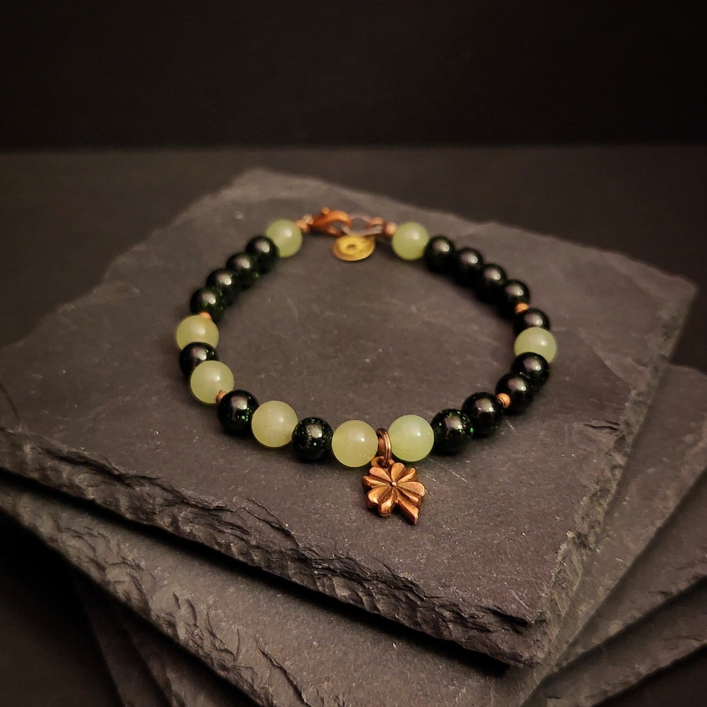 "Luck"🍀Morse Code Gemstone | Bracelet
