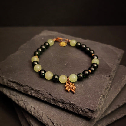 "Luck"🍀Morse Code Gemstone | Bracelet